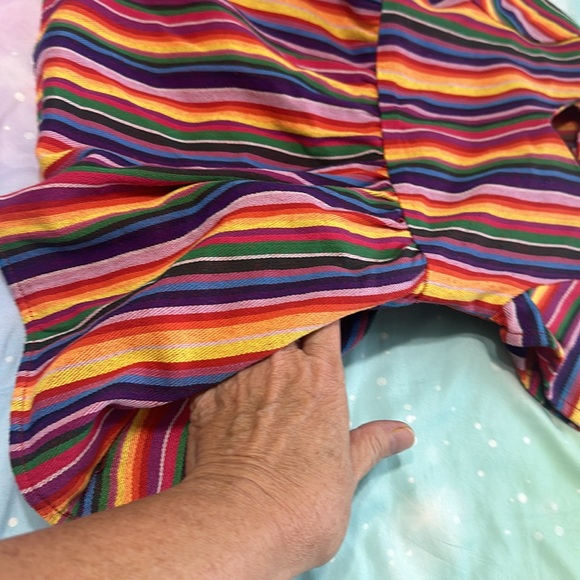 IVY CITY Co Girl’s Dress 2T Summer Rainbow Stripe Mexican Fiesta Sarape Design - Picture 5 of 5